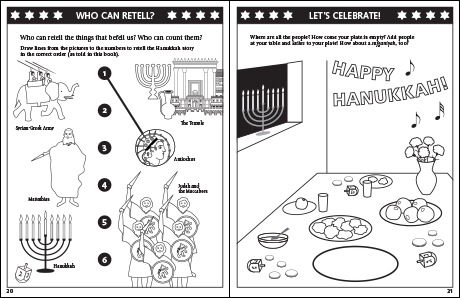 Hanukkah Coloring & Activity Book: Who Can Retell? and Let's Celebrate